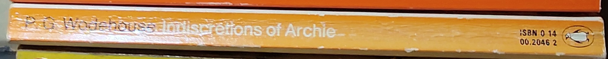 P.G. Wodehouse  INDISCRETIONS OF ARCHIE spine of book image