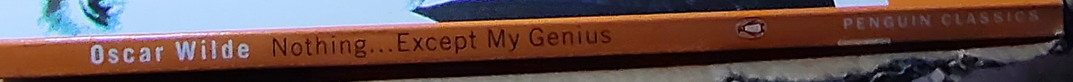 Oscar Wilde  NOTHING...EXCEPT MY GENIUS spine of book image