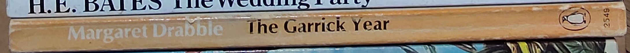 Margaret Drabble  THE GARRICK YEAR spine of book image