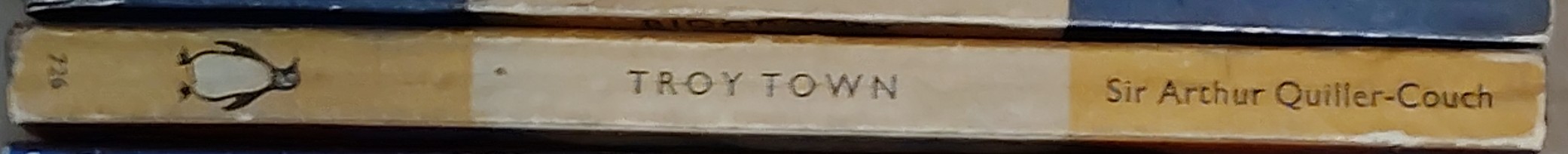 Sir Arthur Quiller-Couch  THE ASTONISHING HISTORY OF TROY TOWN spine of book image