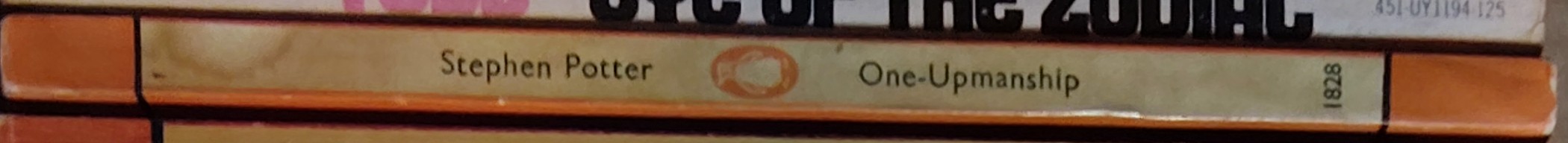Stephen Potter  ONE-UPMANSHIP spine of book image