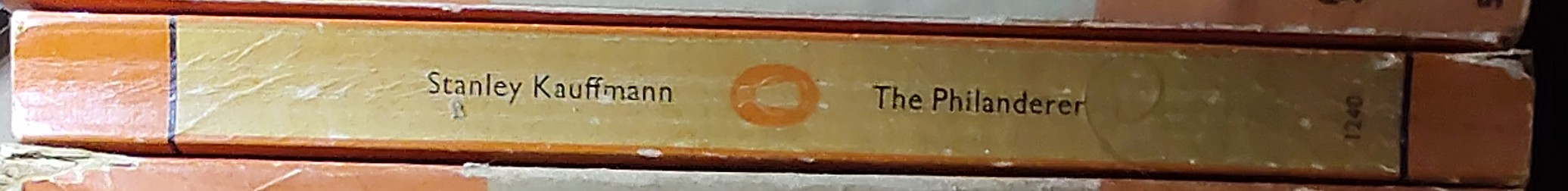 Stanley Kauffman  THE PHILANDERER spine of book image