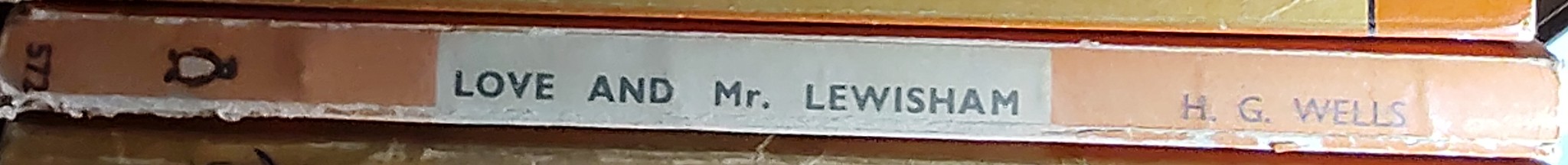 H.G. Wells  LOVE AND MR. LEWISHAM spine of book image