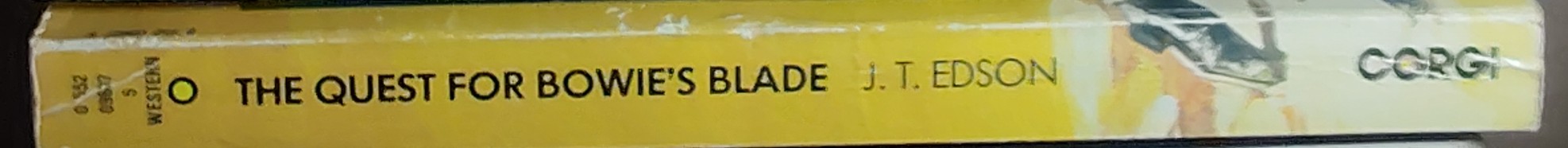 J.T. Edson  THE QUEST FOR BOWIE'S BLADE spine of book image
