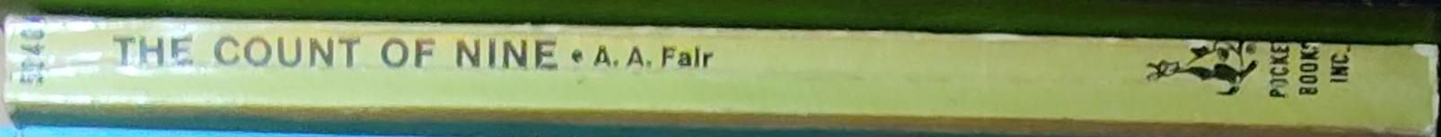 A.A. Fair  THE COUNT OF NINE spine of book image