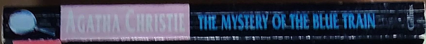 Agatha Christie  THE MYSTERY OF THE BLUE TRAIN spine of book image