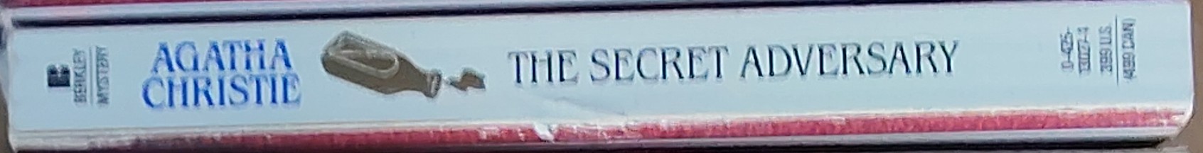 Agatha Christie  THE SECRET ADVERSARY spine of book image