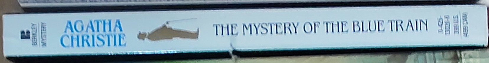 Agatha Christie  THE MYSTERY OF THE BLUE TRAIN spine of book image