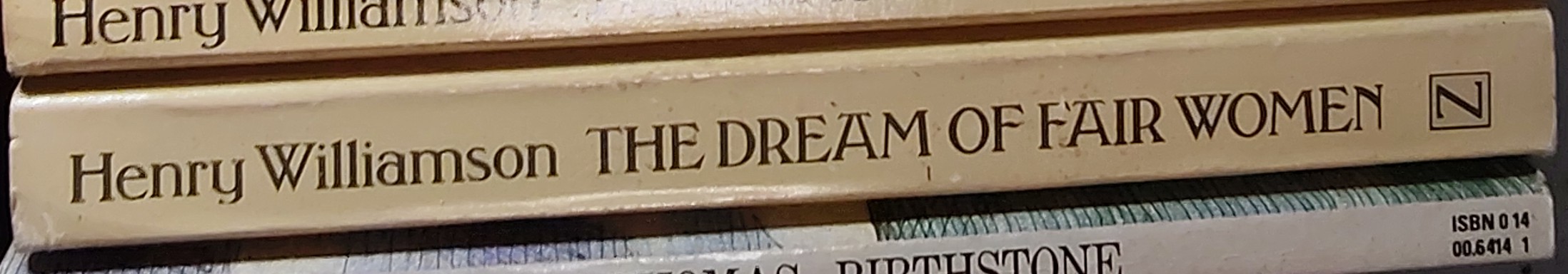 Henry Williamson  THE DREAM OF FAIR WOMEN spine of book image