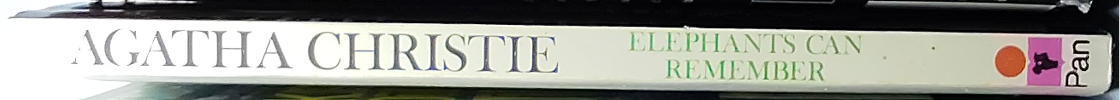 Agatha Christie  ELEPHANTS CAN REMEMBER spine of book image