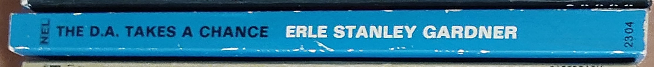 Erle Stanley Gardner  THE D.A. TAKES A CHANCE spine of book image