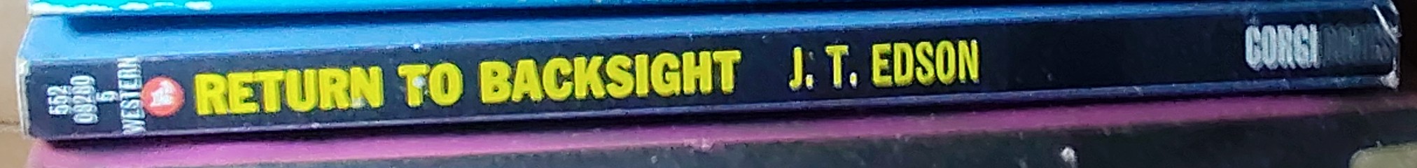 J.T. Edson  RETURN TO BACKSIGHT spine of book image