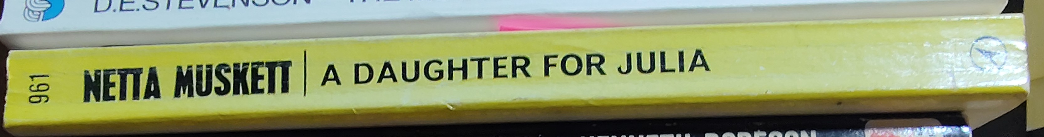 Netta Muskett  A DAUGHTER FOR JULIA spine of book image