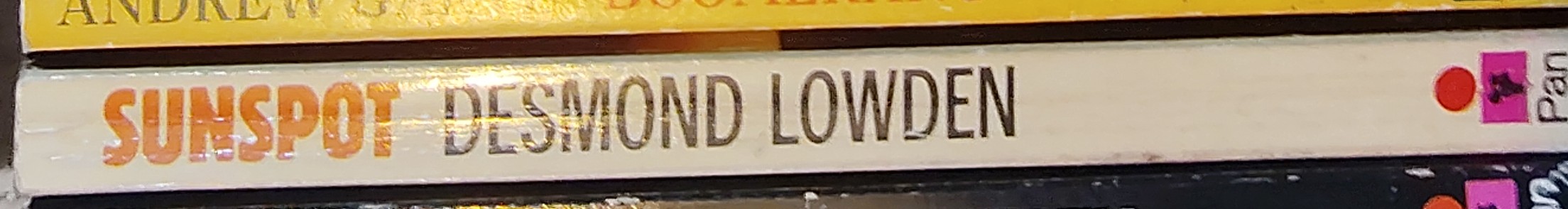 Desmond Lowden  SUNSPOT spine of book image