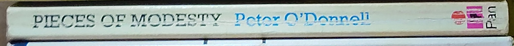 Peter O'Donnell  PIECES OF MODESTY spine of book image