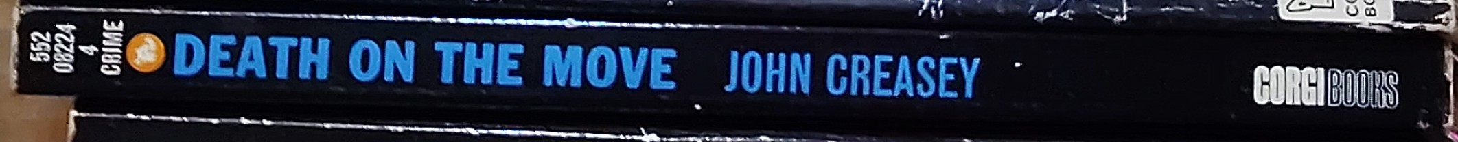 Gordon Ashe  DEATH ON THE MOVE spine of book image