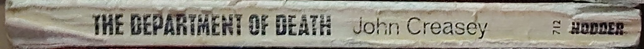 John Creasey  THE DEPARTMENT OF DEATH (Department 'Z') spine of book image