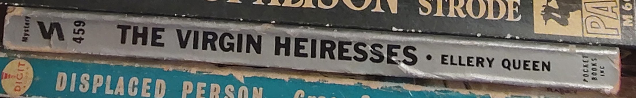 Ellery Queen  THE VIRGIN HEIRESS spine of book image