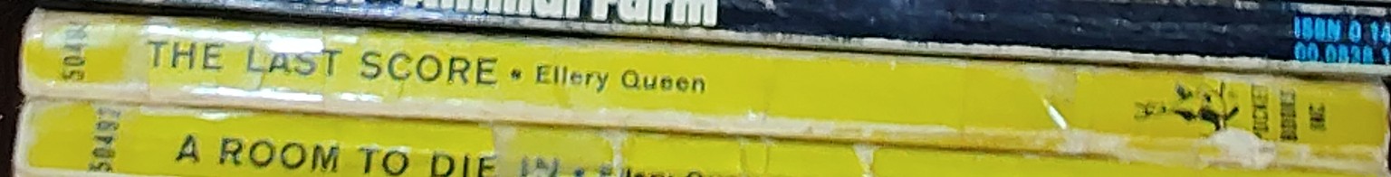 Ellery Queen  THE LAST SCORE spine of book image