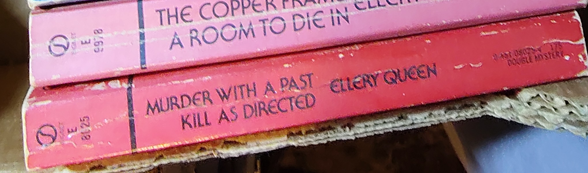Ellery Queen  MURDER WITH A PAST / KILL AS DIRECTED spine of book image