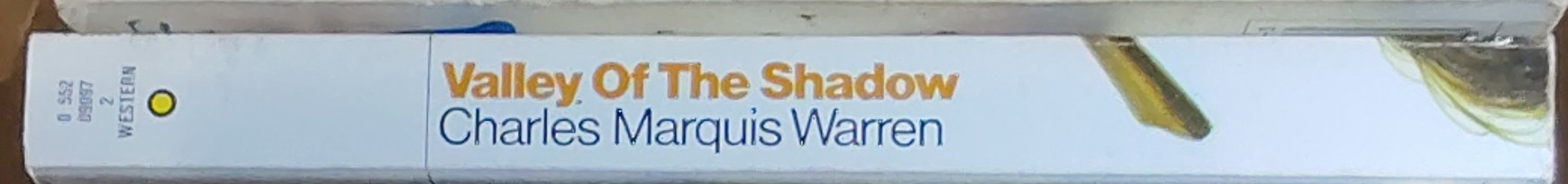 Charles Marquis Warren  VALLEY OF THE SHADOW spine of book image