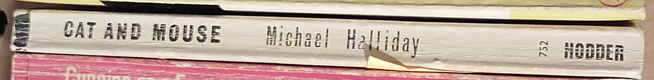 Michael Halliday  CAT AND MOUSE spine of book image