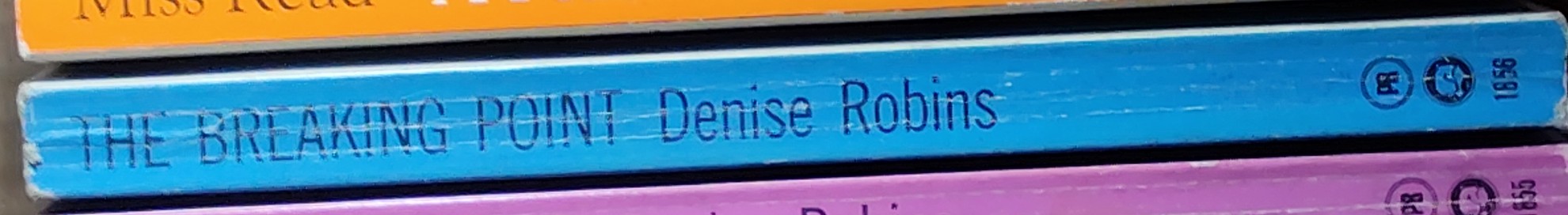 Denise Robins  THE BREAKING POINT spine of book image