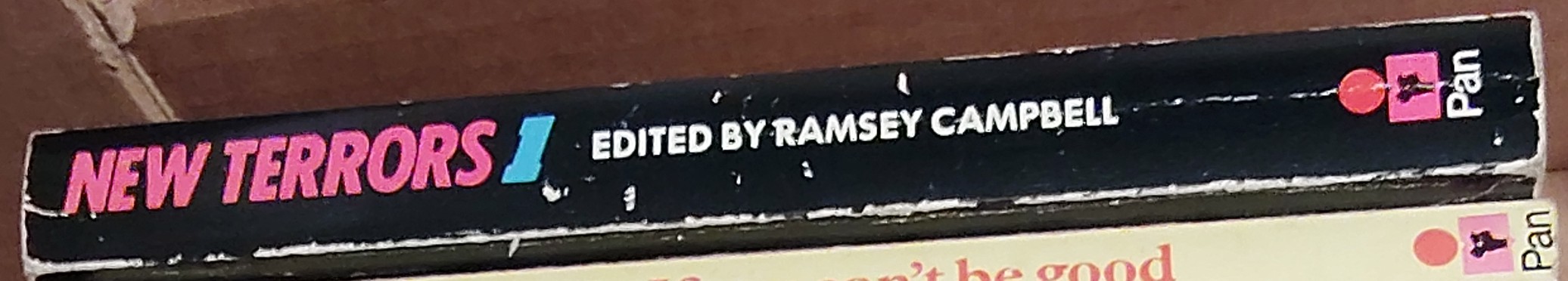 Ramsey Campbell (edits) NEW TERRORS 1 spine of book image
