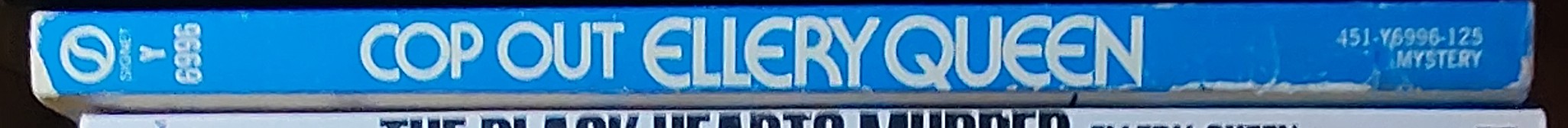 Ellery Queen  COP OUT spine of book image