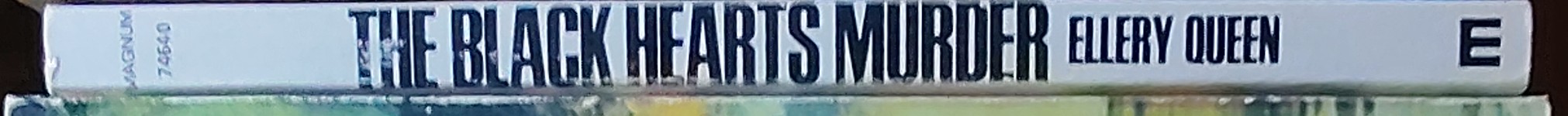 Ellery Queen  THE BLACK HEARTS MURDER spine of book image