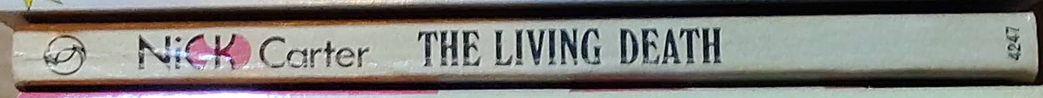 Nick Carter  THE LIVING DEATH spine of book image