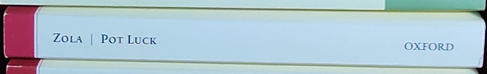 Emile Zola  POT LUCK spine of book image