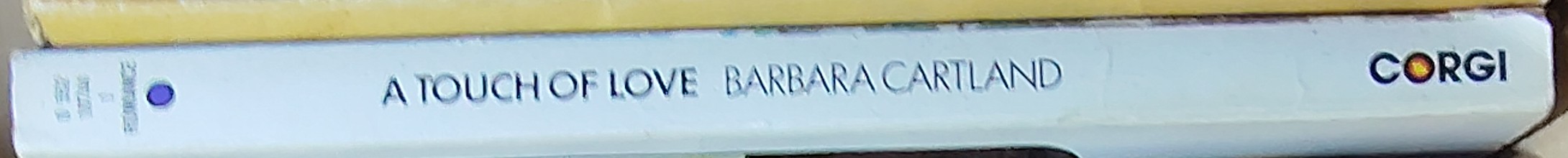 Barbara Cartland  A TOUCH OF LOVE spine of book image