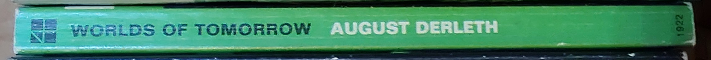 August Derleth  WORLDS OF TOMORROW spine of book image