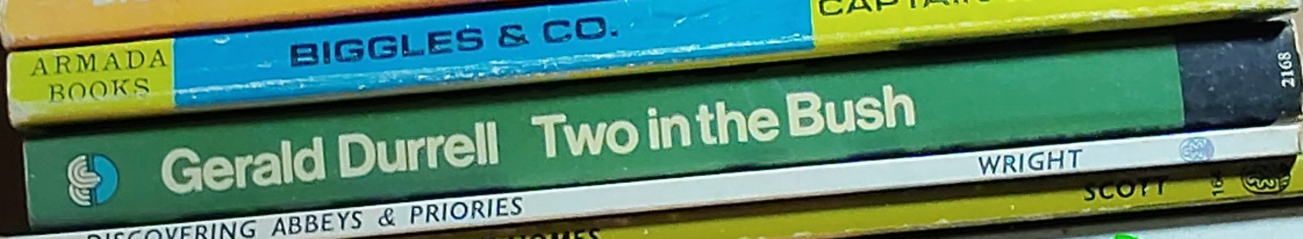 Gerald Durrell  TWO IN THE BUSH spine of book image