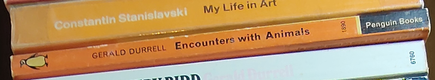 Gerald Durrell  ENCOUNTERS WITH ANIMALS spine of book image