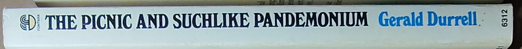 Gerald Durrell  THE PICNIC AND SUCHLIKE PANDEMONIUM spine of book image