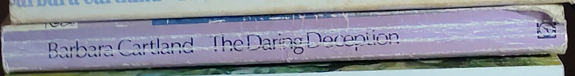 Barbara Cartland  THE DARING DECEPTION spine of book image