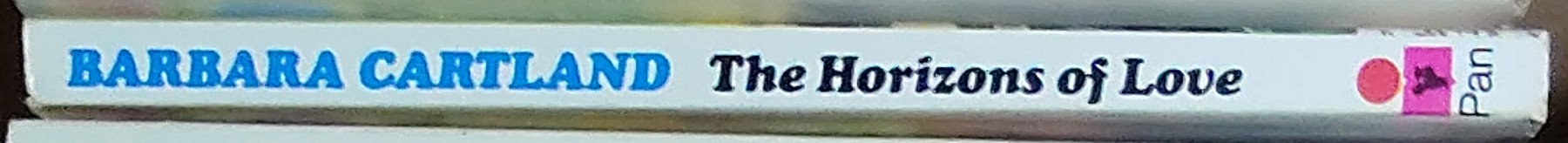 Barbara Cartland  THE HORIZONS OF LOVE spine of book image