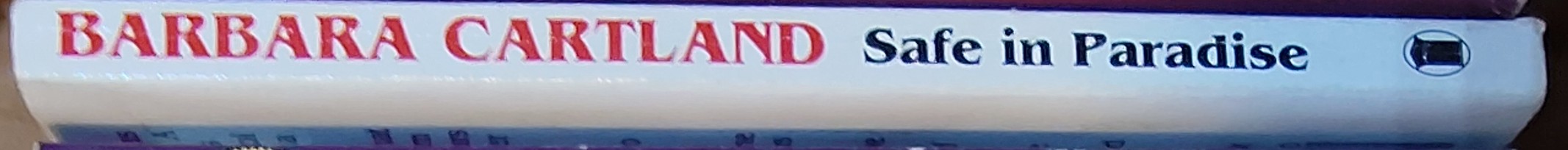 Barbara Cartland  SAFE IN PARADISE spine of book image