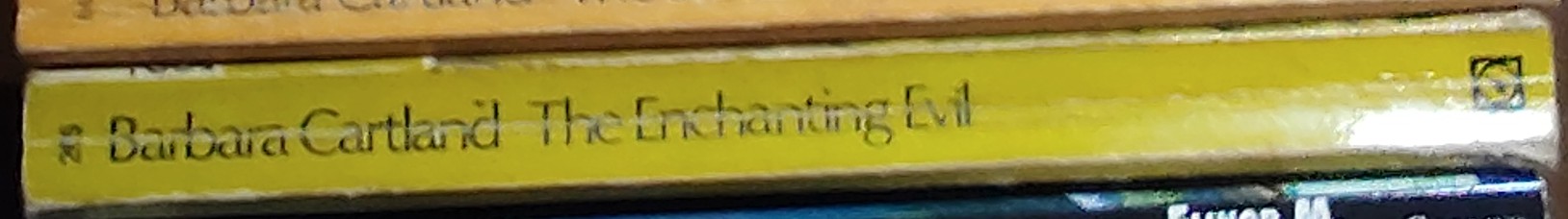 Barbara Cartland  THE ENCHANTING EVIL spine of book image
