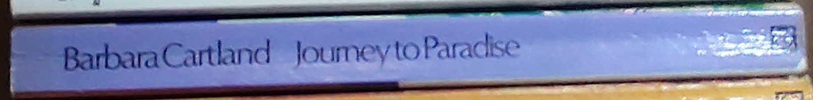 Barbara Cartland  JOURNEY TO PARADISE spine of book image