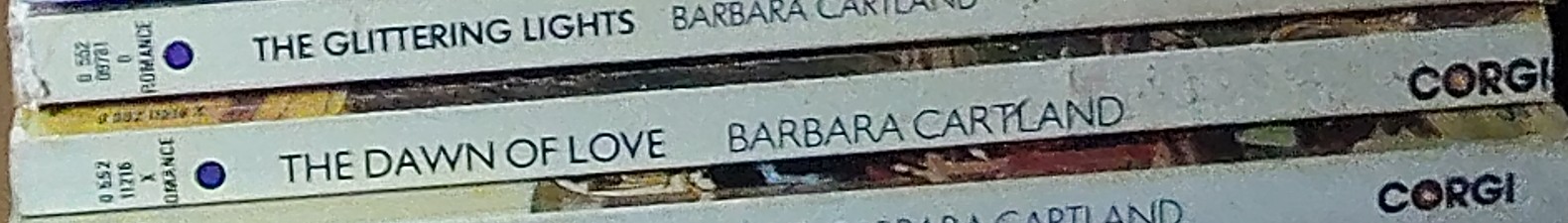 Barbara Cartland  THE DAWN OF LOVE spine of book image