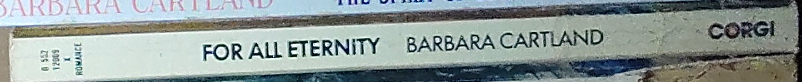 Barbara Cartland  FOR ALL ETERNITY spine of book image