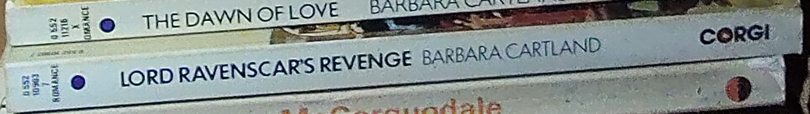Barbara Cartland  LORD RAVENSCAR'S REVENGE spine of book image