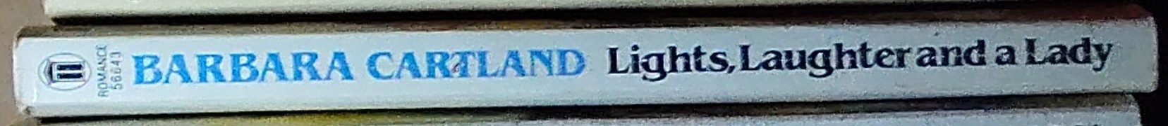 Barbara Cartland  LIGHTS, LAUGHTER AND A LADY spine of book image