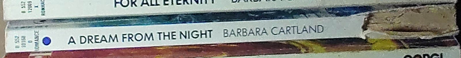 Barbara Cartland  A DREAM FROM THE NIGHT spine of book image