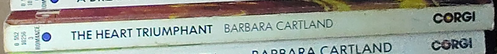 Barbara Cartland  THE HEART TRIUMPHANT spine of book image