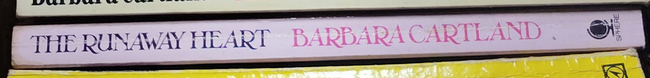 Barbara Cartland  THE RUNAWAY HEART spine of book image