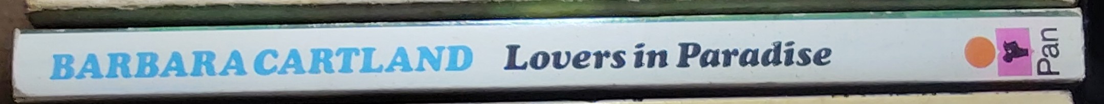 Barbara Cartland  LOVERS IN PARADISE spine of book image